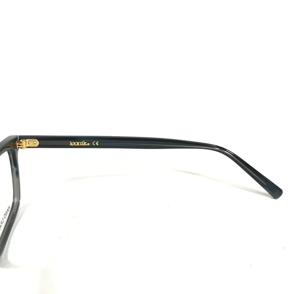 Iconik Eyeglasses Frames PK C3 Black Gray Square Full Rim 50-16-145